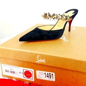 Christian Louboutin Suede Spiked Heels